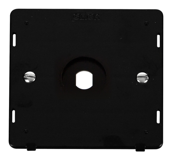 Click® Scolmore Definity™ SIN141PL 1 Gang Unfurnished Dimmer Switch Insert - 1 Aperture  Black Insert