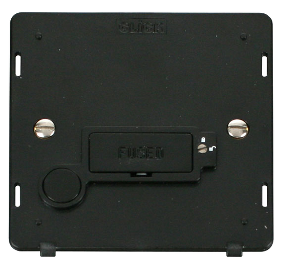 Click® Scolmore Definity™ SIN250BK 13A Lockable FCU Insert   Black Insert