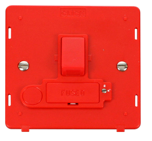 Click® Scolmore Definity™ SIN256RD 3A Lockable Switched FCU Insert   Red Insert