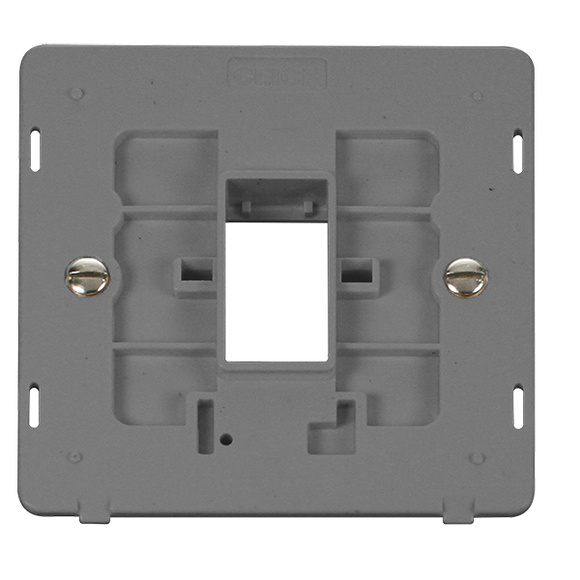 Click® Scolmore Definity™ SIN401GY 1 Gang MiniGrid® Unfurnished Plate Insert - 1 Aperture   Grey Insert