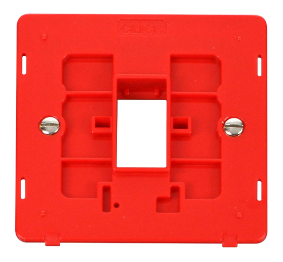 Click® Scolmore Definity™ SIN401RD 1 Gang MiniGrid® Unfurnished Plate Insert - 1 Aperture   Red Insert