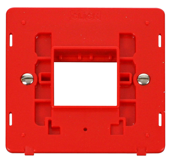 Click® Scolmore Definity™ SIN402RD 1 Gang MiniGrid® Unfurnished Plate Insert - 2 Apertures   Red Insert