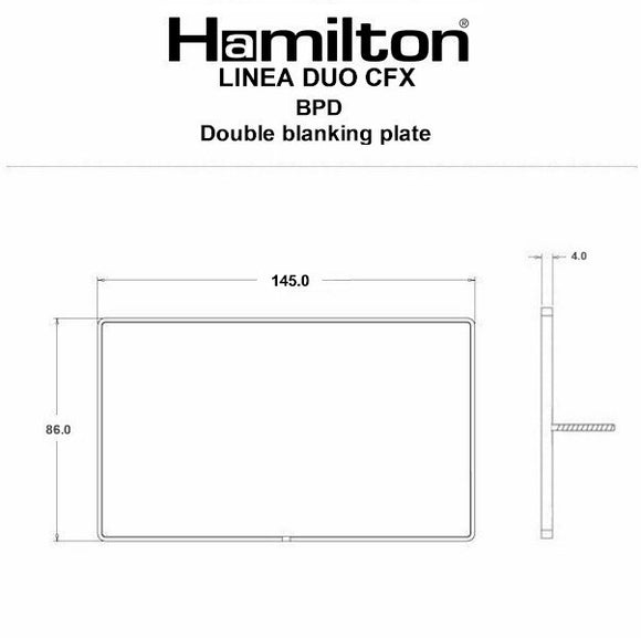 Hamilton LDBPDCB-CB Linea-Duo CFX Copper Bronze Frame/Copper Bronze Front Double Blank Plate Insert