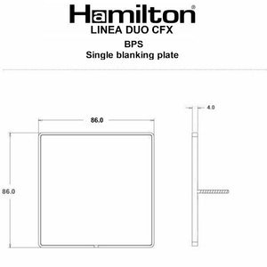 Hamilton LDBPSHB-HB Linea-Duo CFX Connaught Bronze Frame/Connaught Bronze Front Single Blank Plate Insert