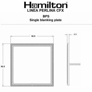 Hamilton LPXBPSCB-CB Linea-Perlina CFX Copper Bronze Frame/Copper Bronze Front Single Blank Plate Insert