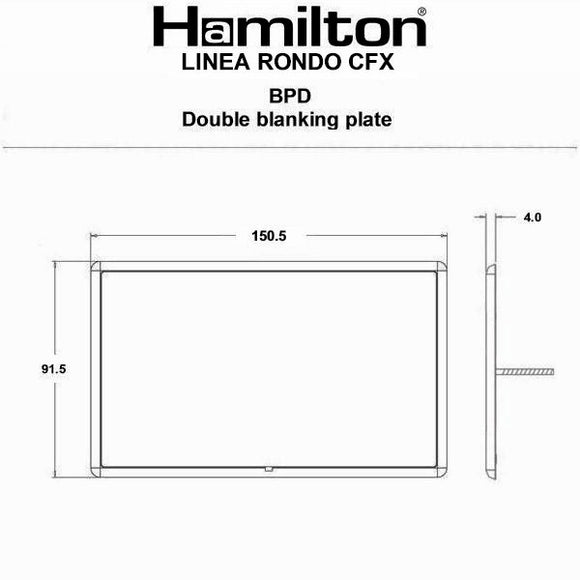 Hamilton LRXBPDHB-HB Linea-Rondo CFX Connaught Bronze Frame/Connaught Bronze Front Double Blank Plate Insert - www.fancysockets.shop