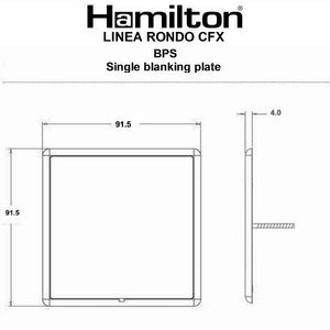 Hamilton LRXBPSRB-RB Linea-Rondo CFX Richmond Bronze Frame/Richmond Bronze Front Single Blank Plate Insert - www.fancysockets.shop