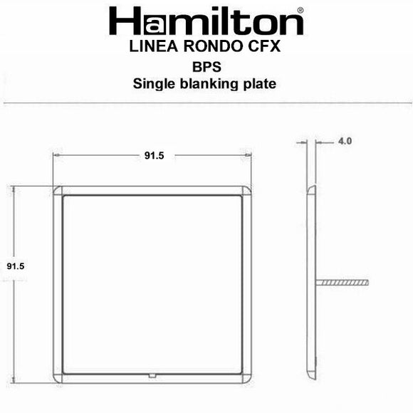 Hamilton LRXBPSRB-RB Linea-Rondo CFX Richmond Bronze Frame/Richmond Bronze Front Single Blank Plate Insert - www.fancysockets.shop