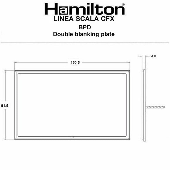Hamilton LSXBPDRB-RB Linea-Scala CFX Richmond Bronze Frame/Richmond Bronze Front Double Blank Plate Insert