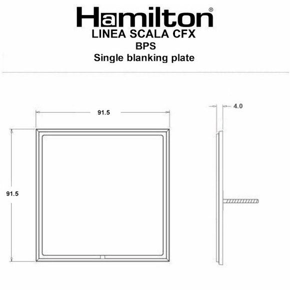 Hamilton LSXBPSCB-CB Linea-Scala CFX Copper Bronze Frame/Copper Bronze Front Single Blank Plate Insert
