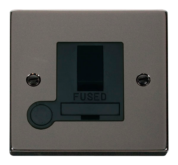 Click® Scolmore Deco® VPBN051BK 13A DP Switched Fused Connection Unit Black Nickel Black Insert