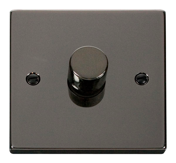 Click® Scolmore Deco® VPBN161 1 Gang 2 Way 100W Dimmer Switch Black Nickel  Insert