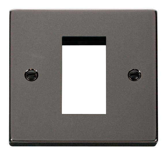 Click® Scolmore Deco® VPBN310 1 Gang New Media™ Unfurnished Plate - 1 Aperture  Black Nickel  Insert