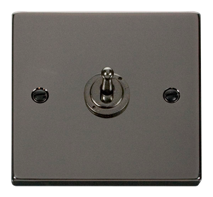 Click® Scolmore Deco® VPBN421 10AX 1 Gang 2 Way Toggle Switch Black Nickel  Insert