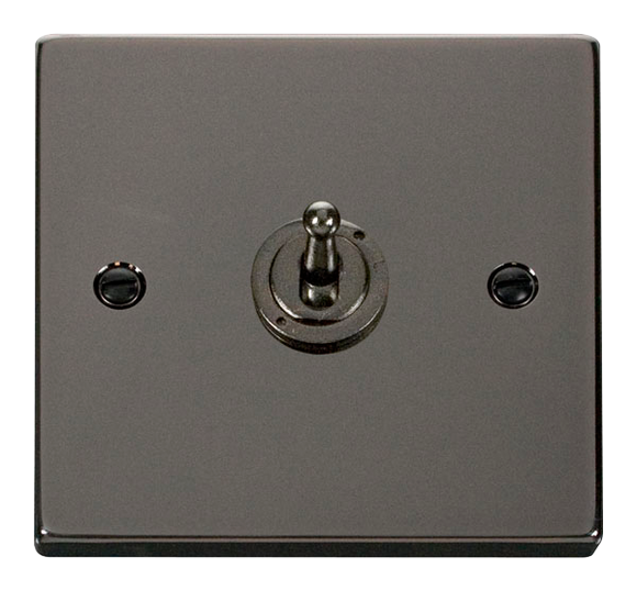 Click® Scolmore Deco® VPBN421 10AX 1 Gang 2 Way Toggle Switch Black Nickel  Insert