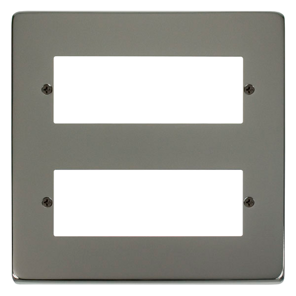 Click® Scolmore Deco® VPBN512 2 Tier MiniGrid® Unfurnished Plate - 12 Apertures  Black Nickel  Insert