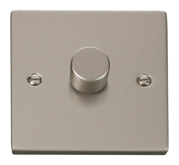Click® Scolmore Deco® VPPN140 1 Gang 2 Way 400Va Dimmer Switch Pearl Nickel  Insert