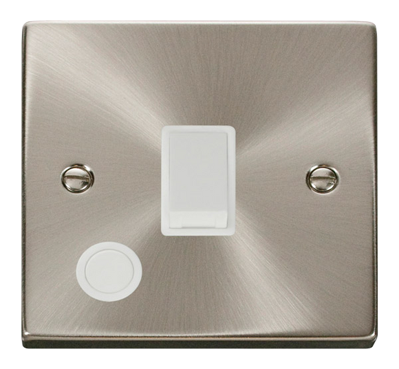Click® Scolmore Deco® VPSC022WH 20A DP Switch Satin Chrome White Insert