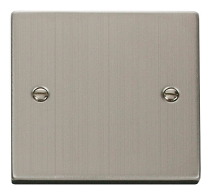 Click® Scolmore Deco® VPSS060 1 Gang Blank Plate Stainless Steel  Insert